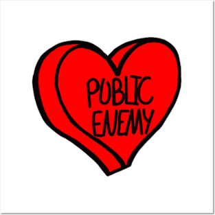 Public Enemy Red Heart Posters and Art